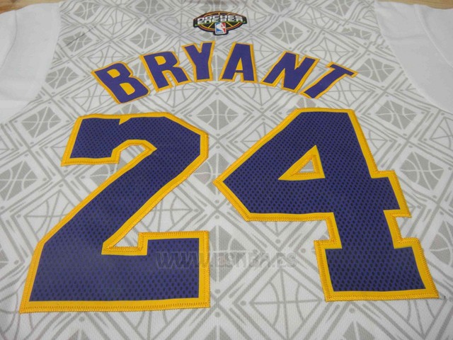 Camiseta Noches Enebea Los Angeles Lakers Kobe Bryant #24 Blanco